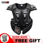 Жилет WOSAWE детский, для мотокросса, катания на коньках, протектор для позвоночника