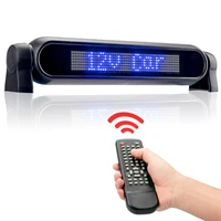free shipping dc12v remote control led message display digital moving scrolling car sign blue color
