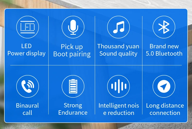 HBQ PRO TWS Bluetooth 5,0 наушники стерео беспроводные ушные крючки Мини спортивная водонепроницаемая гарнитура портативный 950 мАч зарядный чехол