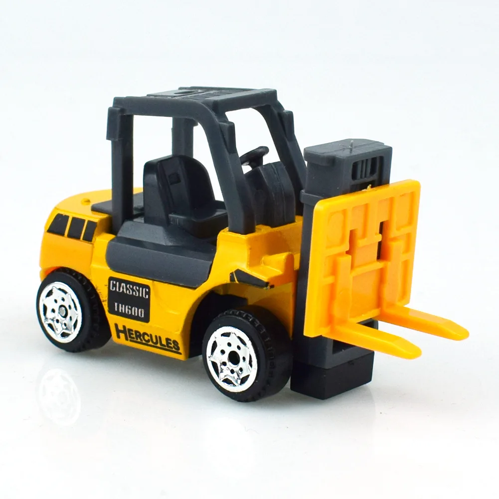 6PCS/set Children's toy sliding alloy engineering dump truck excavator road roller mixer forklift model | Игрушки и хобби