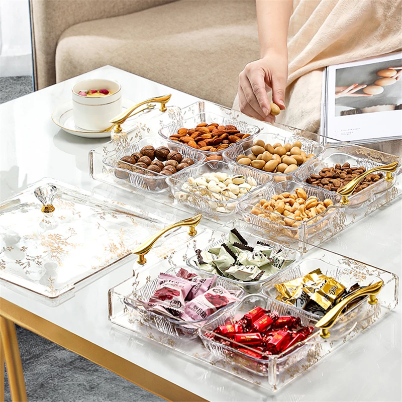 Золотистая золотистая прозрачная крышка для фруктовой коробки Европейский