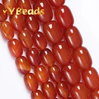 new red agates drum barrel shape beads natural loose charm spacer beads for jewelry making diy bracelets necklaces 4x6mm 8x12mm