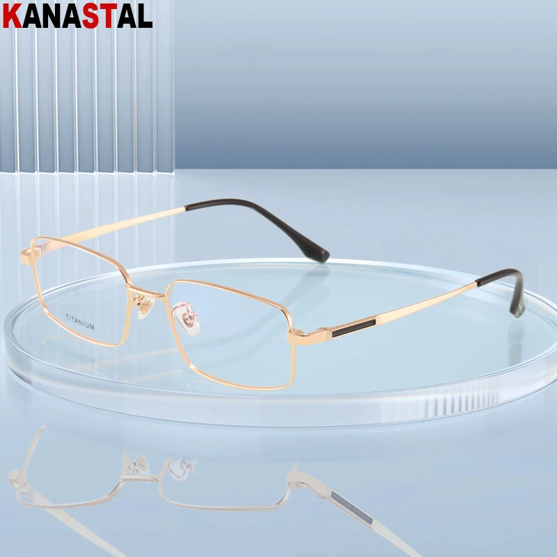 

Men's Classic Pure Titanium Optical Myopia Glasses Frames Electroplating Ultralight Reading Prescription Eyeglasses Frame Women