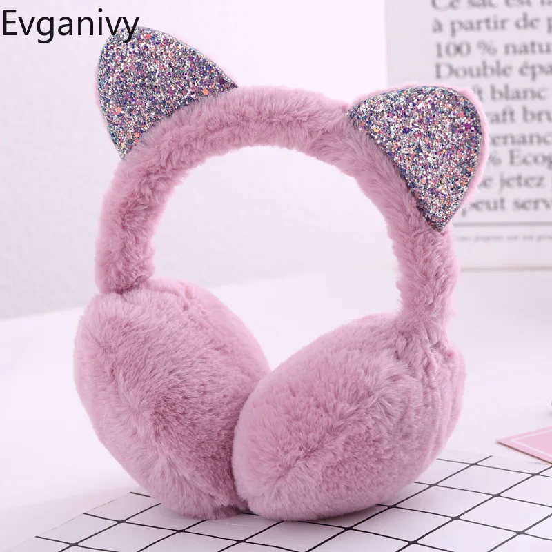 Повесить ухо крышка теплые зимние наушники женский Головные уборы с мультяшным