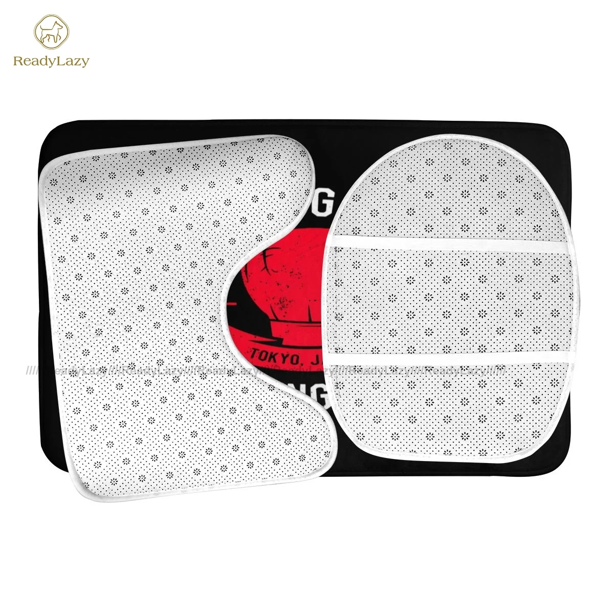 

Hajime No Ippo Bath Mat Vintage Polyester 3 Piece Bathroom Mat Set Shower Anti Slip Bathroom Rug