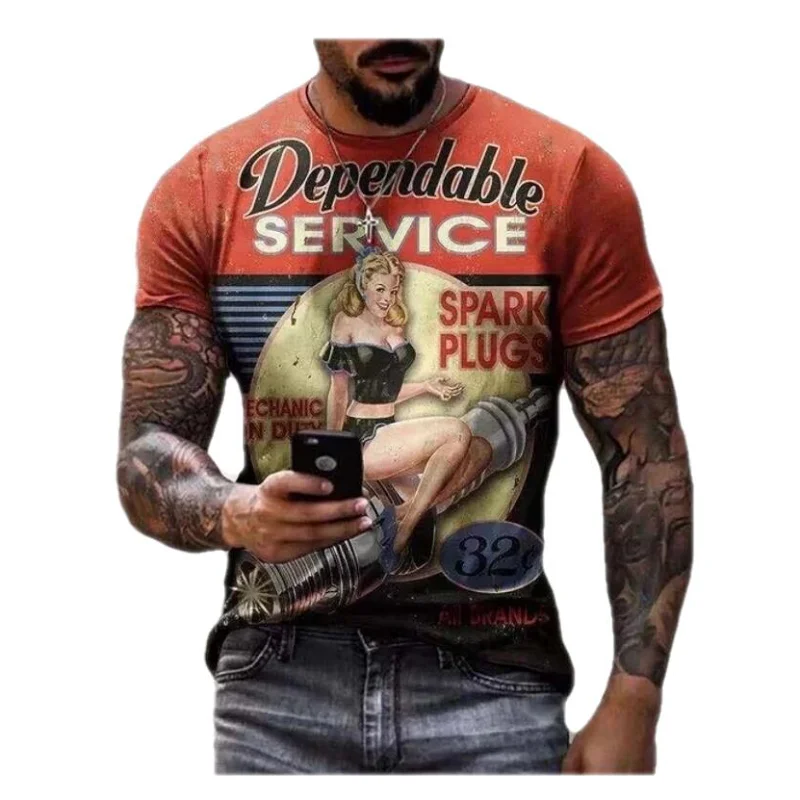 

Футболка мужская оверсайз с коротким рукавом, модная тенниска с персонализированным рисунком локомотива красоты, одежда 3d, лето