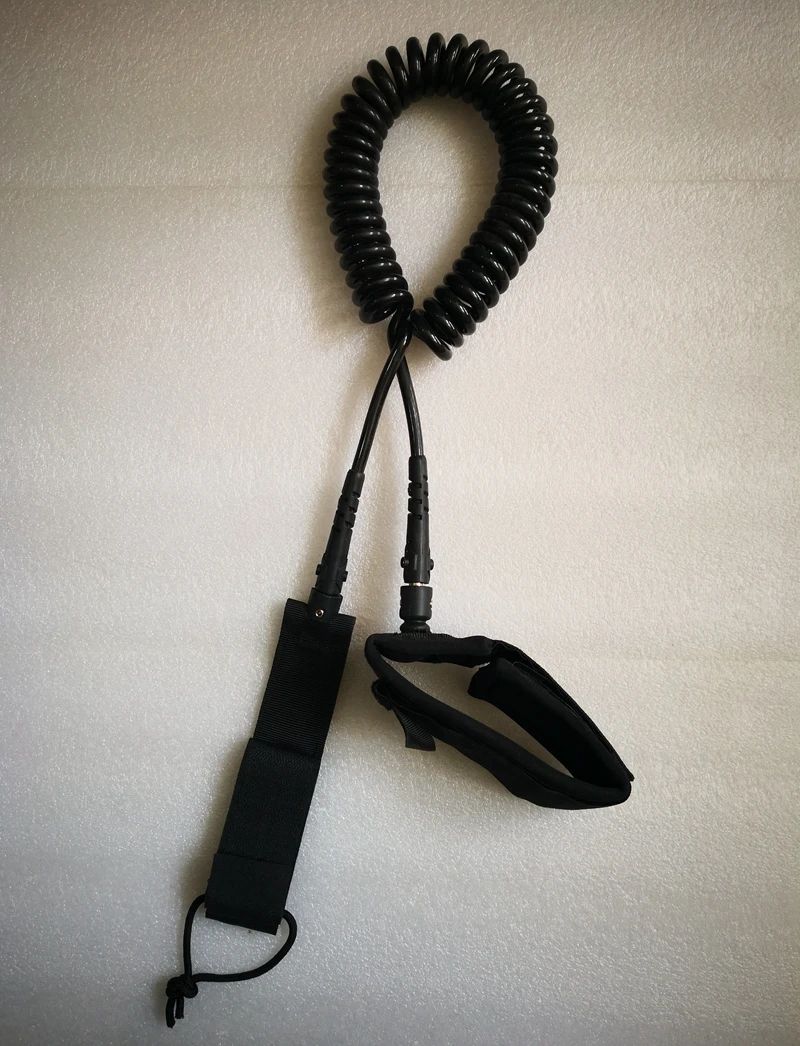 Черный Поводок для серфинга толщиной 7 мм длина 10 футов веревка ног поводок