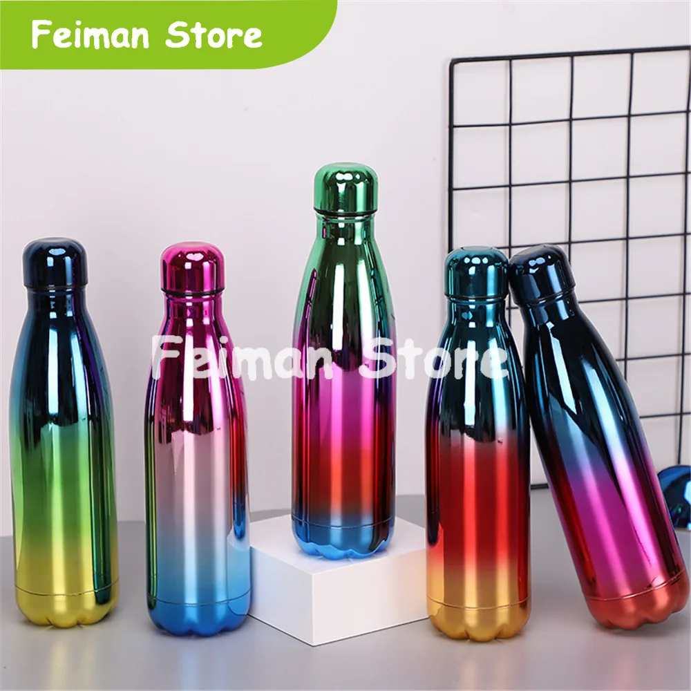 Розовое золото термос свободная вода BPA бутылка градиент портативный из