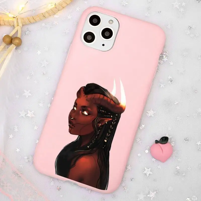 

Devil woman Phone Case Candy Color for iPhone 11 12 mini pro XS MAX 8 7 6 6S Plus X SE 2020 XR