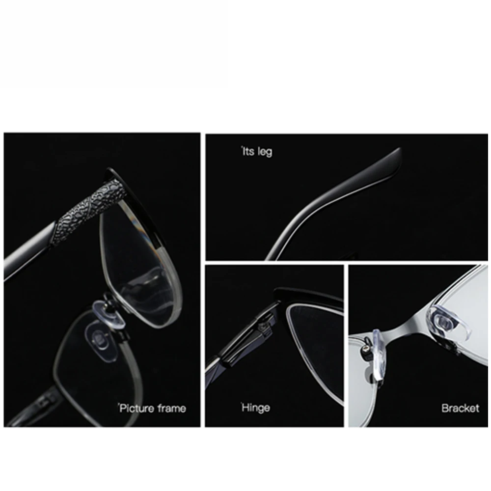 Очки для чтения кошачий глаз мужчин и женщин из металлического сплава в деловом