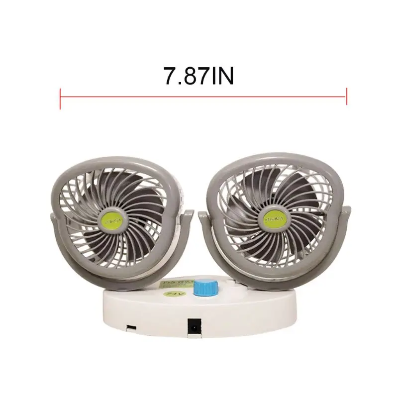 

Double-headed High-wind Cooling Electric Car Fan 12V/24V Auto Powerful Rotatable Multipurpose Automobile Cooling Air Tool