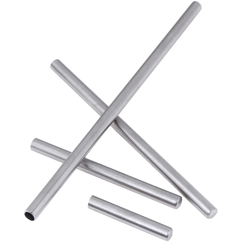 

304 Stainless Steel Capillary Tube 8mm OD 7mm ID 50mm/80mm/100mm/200mm Length Silver For Hardware Accessories