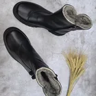 Ботинки женские зимние из натуральной кожи, на толстой платформе, теплые, 100%