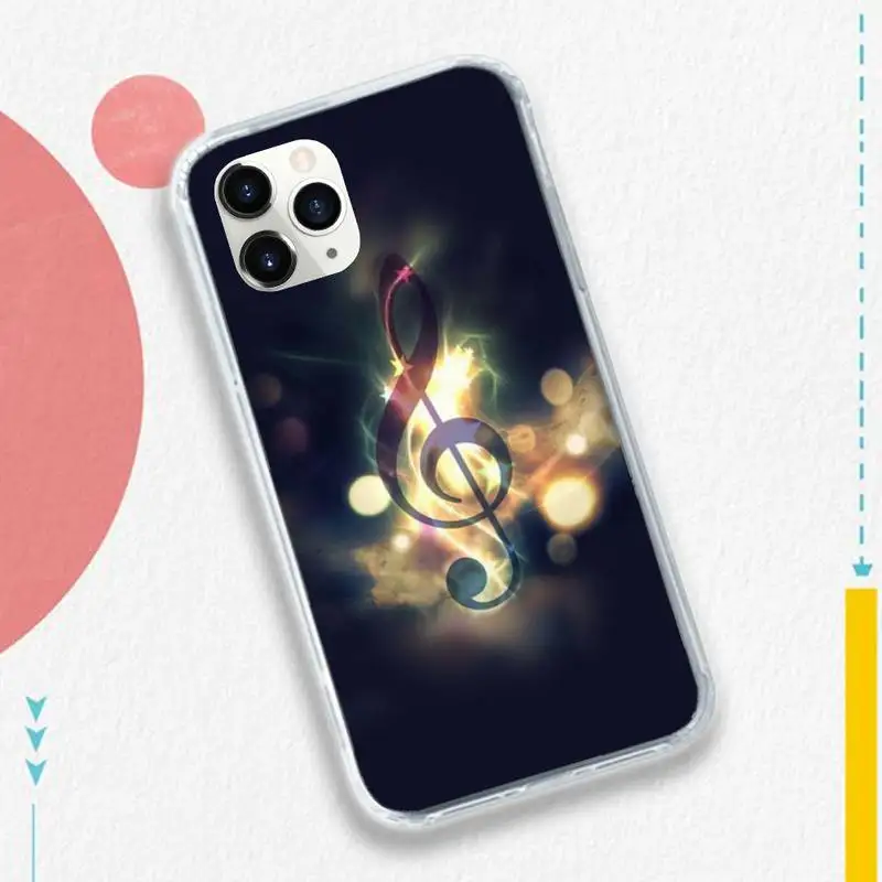 

Musical Notes Violin Classical Music luxury Phone Case coque for iPhone 11 12 pro XS MAX 8 7 6 6S Plus X 5S SE 2020 XR