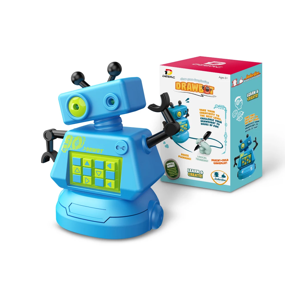 DEERC робот игрушка обучающая умная RC игрушка-робот пульт дистанционного управления для мальчиков мини стебель Дошкольное обучение игрушки с 70 шт головоломка