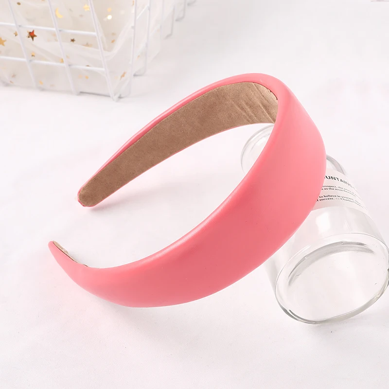 Искусственная кожа простые ПУ кожаные женские повязки для волос аксессуары