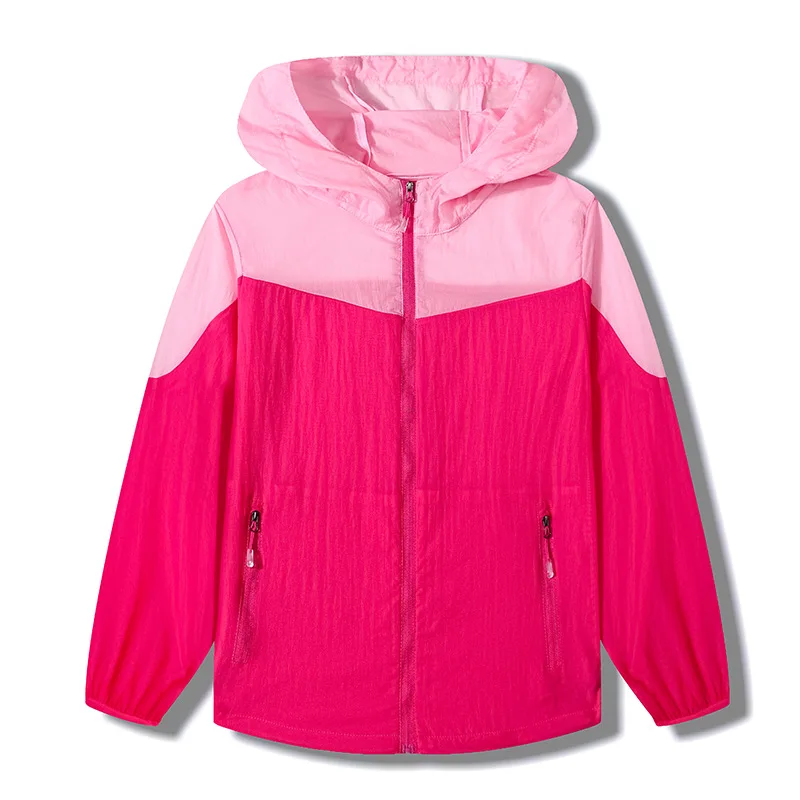

Ветровка для мальчиков и девочек, легкая дышащая кожаная куртка, детский солнцезащитный костюм, новая летняя Солнцезащитная куртка средней...