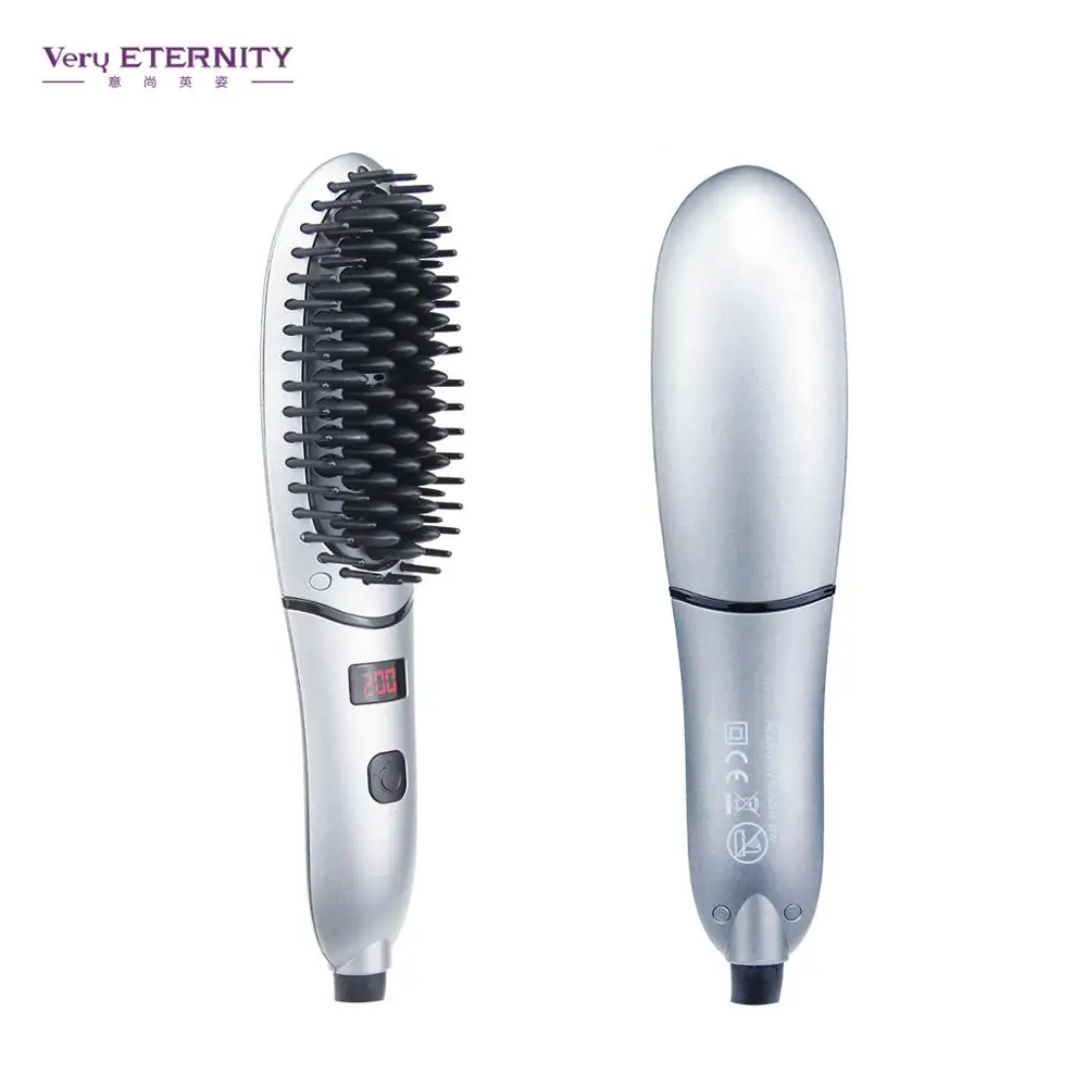 Щетка для выпрямления волос компактный выпрямитель бороды мужчин расческа с ЖК