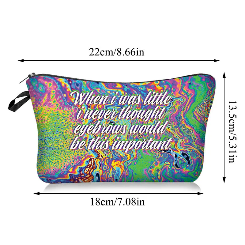 

Multicolor Toiletry Tool Women Makeup Bag Travel Cosmetic Bag Pouch Print Organizer Bag High Capacity Lady Toiletry Bags