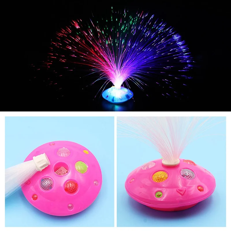 

Colorful LED Fiber Nightlight Lamp Luminous Toys Romantic Optic Night Light Flashing Light for Festival Chrismas Party Decor Toy