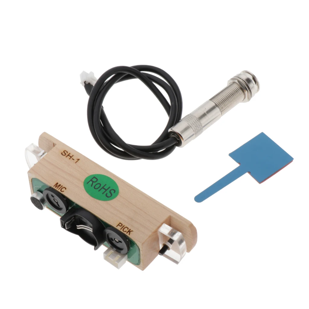 

Wooden Pickup Kit EQ Guitar Sound Hole Pickup For Acoustic Classical Parts