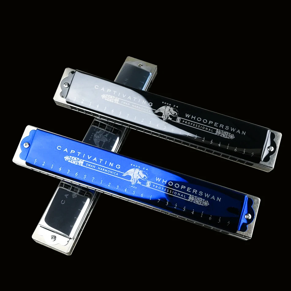 Swan 24 Отверстия октавы настроенный гармоника металлические Ключ C с чехол
