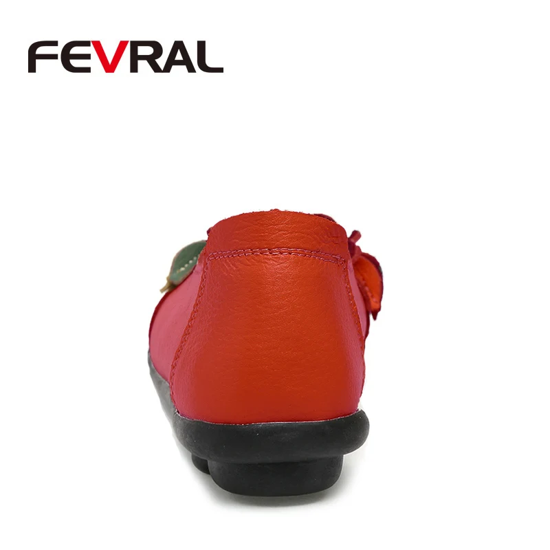 Популярные модные женские туфли FEVRAL 2021 из натуральной кожи лоферы с