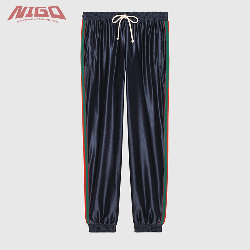 

NIGO G 21ss Shiny Knitted Fabric Webbing Trousers #nigo231