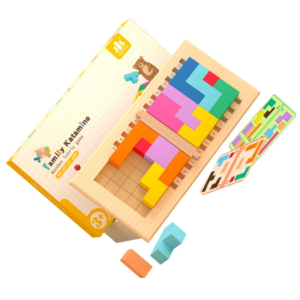 

1 Set Wooden Colorful Kids Building Block Funny Natural Building Block
