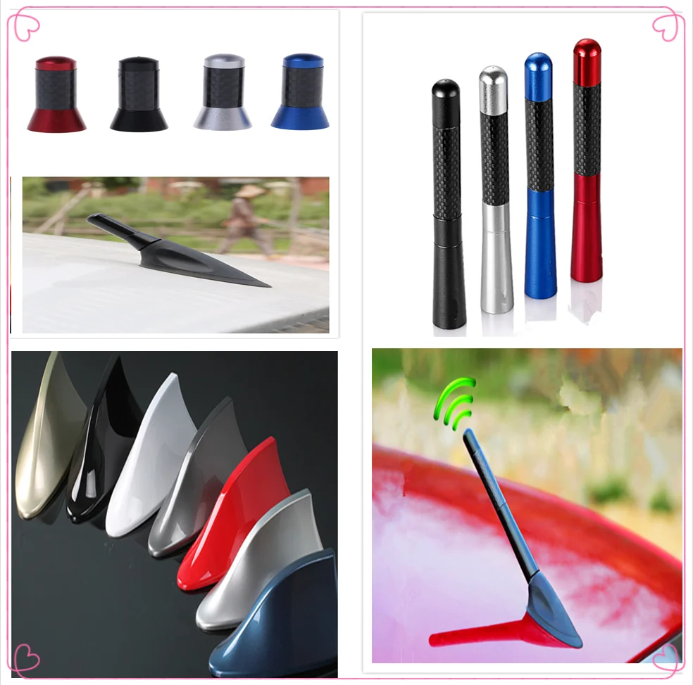 Автомобиль углеродного волокна крыши новый радио акула Стайлинг сигнальная