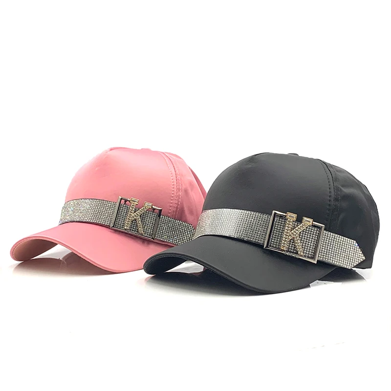 

2021 NEW Cap Rhinestone Baseball Cap For Women Summer Cotton Sequins Hat Girls Snapback Hip hop hat Gorras Bones Visor Caps