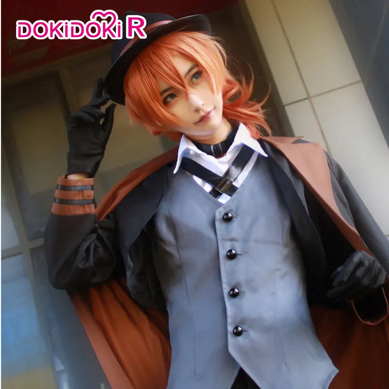 

DokiDoki-R Anime Bungo Stray Dogs Nakahara Chuya Cosplay Costume With Wig Bungo Stray Dogs Cosplay Nakahara Chuya Costume