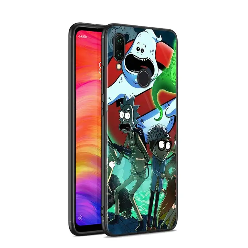 Черный силиконовый чехол Рик и Морти модный для Xiaomi Redmi Note 8 7 6 5 4X4 K20 Pro 7A 6A 6 S2 5A Plus чехол для телефона