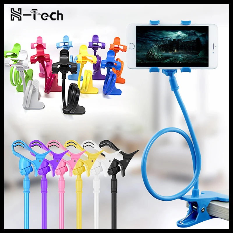 Универсальный держатель для телефона гибкий 360 зажим мобильного ленивая кровать