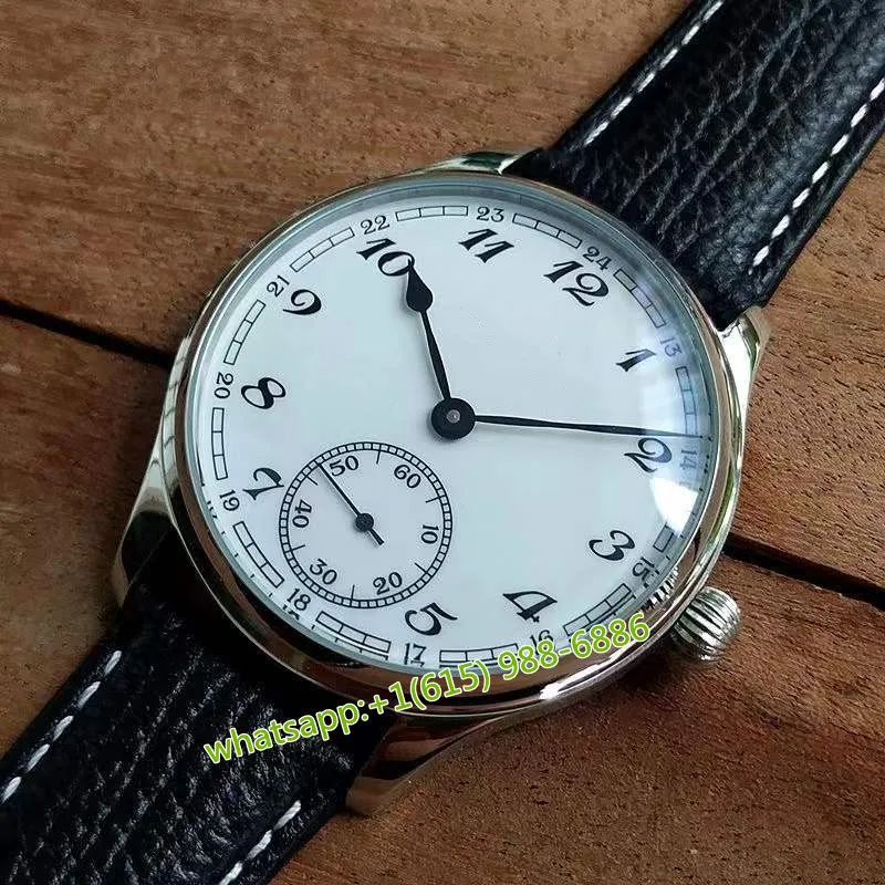 

New men's manual mechanical watch retro business enamel 44mm Watch