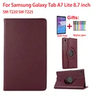 Вращающийся на 360 градусов чехол для Samsung Galaxy Tab A7 Lite 8,7 дюйма SM-T220 T225, кожаный чехол для планшета, подставка, защитный чехол