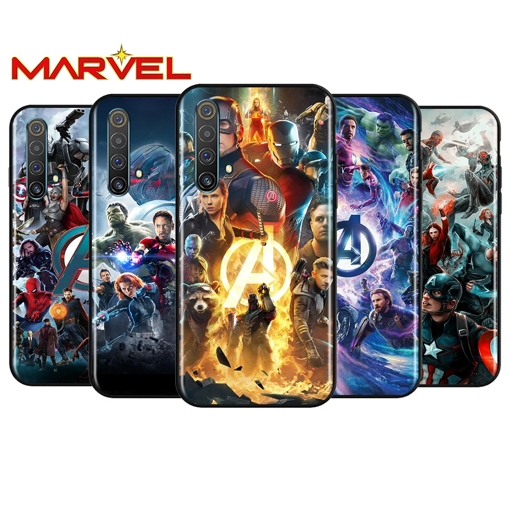 

Marvel Avengers hero for OPPO Realme V15 X5 X3 X50 X7 X2 C17 C11 C3 C2 7 7i 6 6S 6i 5 3 2 Pro Soft Black Phone Case