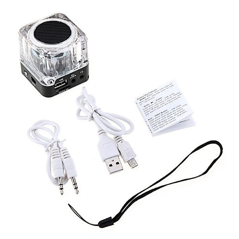 Новый цифровой портативный мини динамик Музыка MP3/4 плеер Micro SD/TF USB диск FM радио lcd