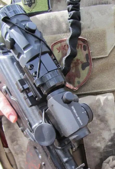10 шт. векторная оптика в резиновой оболочке Регулируемая AR15 Red Dot тактическая 5x Лупа с откидной стороной QD Крепление 30 мм Охота