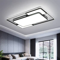 led chandelier ceiling light with remote black dimmable lamp square rectangle lighting for living room bedroom dinning room lamp