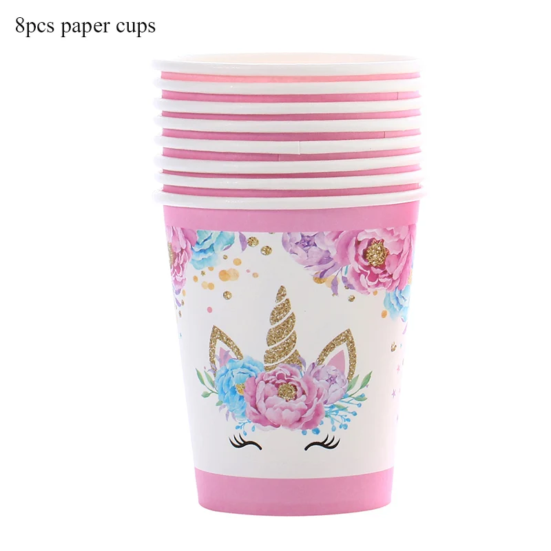 Украшения в виде единорога на день рождения Розовая Радуга баннер Единорог