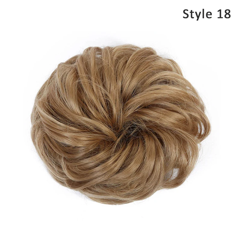 

1Pcs Women's Synthetic Hair Chignon Messy Curly Scrunchies Wedding Extensions Hair Ponytail Elastic Bundles Updo Hairpieces