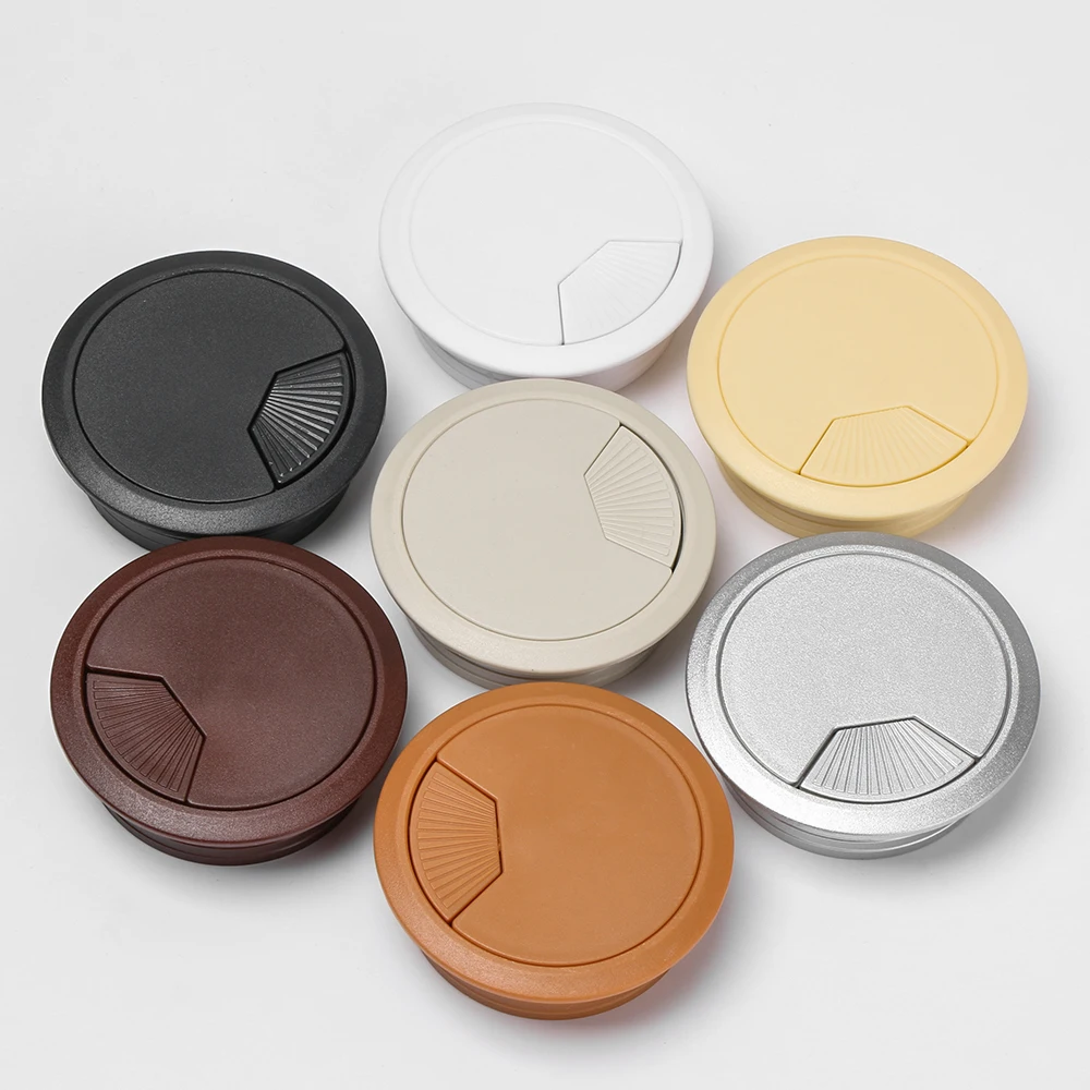 

Practical /80mm Desk Table Plastic Cable Hole Cover PC Computer Desk Round Wire Tidy Grommet Hardware