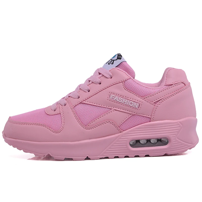 288 Pink Зимняя повседневная обувь; женские кроссовки на плоской платформе; женская обувь на плоской подошве; модные удобные женские кроссовки из сетчатого материала; большие размеры; - Цвет: 288 Pink
