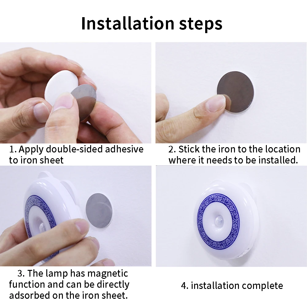 Регулируемый светодиодный магнитный ночной Светильник для коридора шкаф с