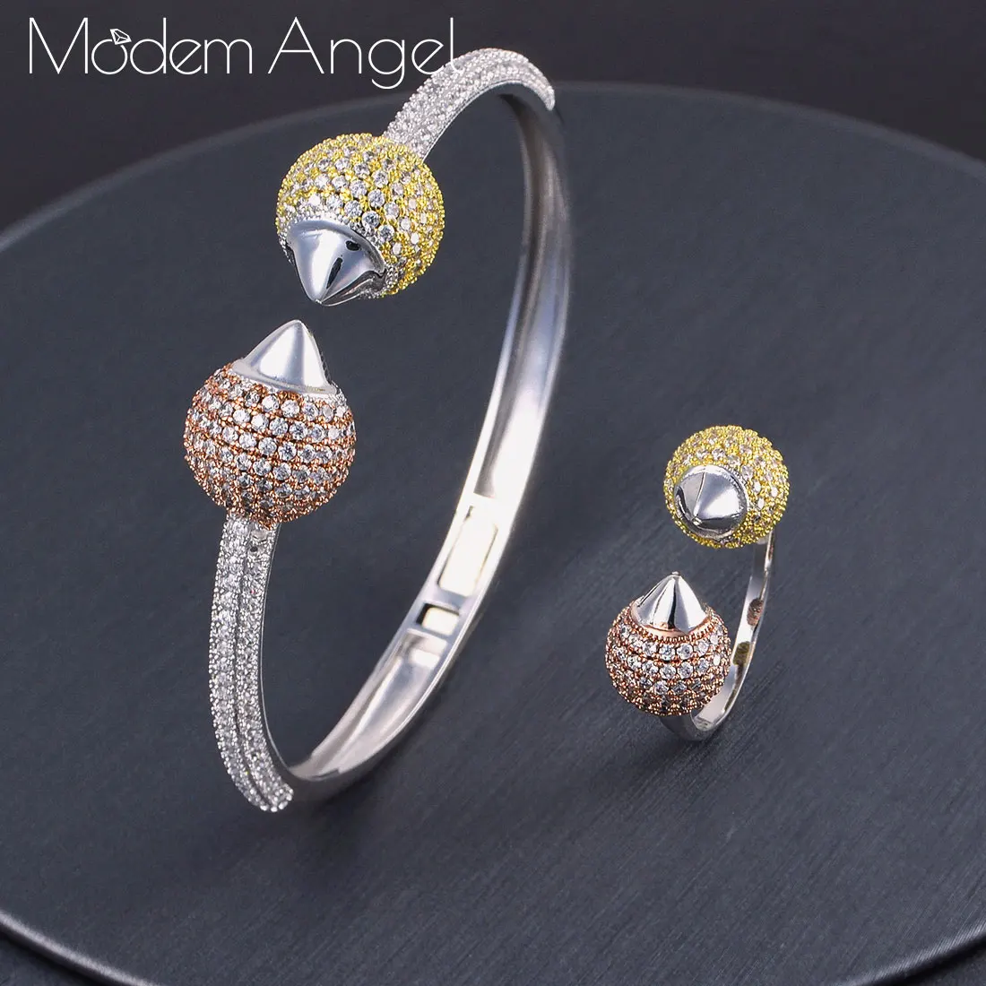 

Кольцо женское из браслета и браслета, 3 цвета