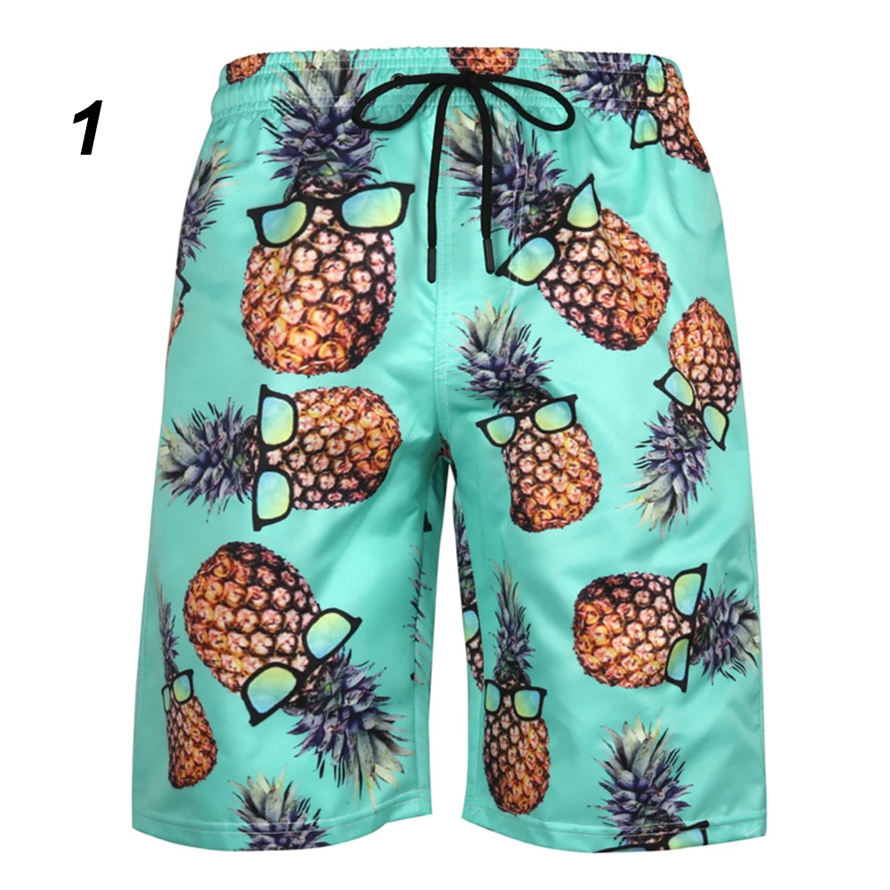 Пляжные шорты мужские с сетчатой подкладкой Гавайские дышащие свободные штаны 3D