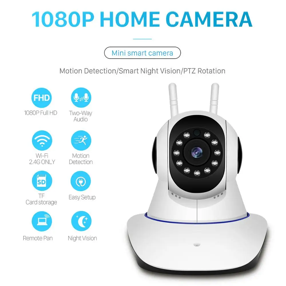 Besder Full HD 1080P wifi камера Двусторонняя аудио P2P Сигнализация Движения Домашняя безопасность беспроводная ip-камера детский монитор Слот для sd-карты iCsee