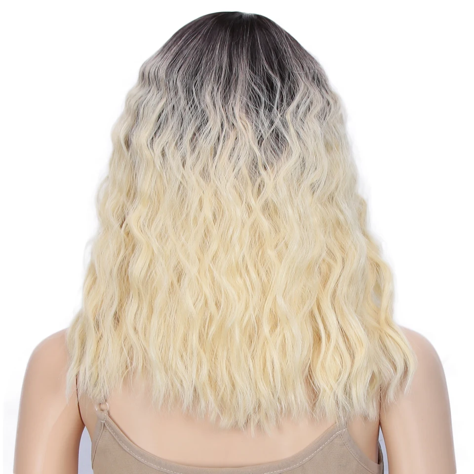 Парики из синтетического кружева спереди Боб для женщин короткий волнистый