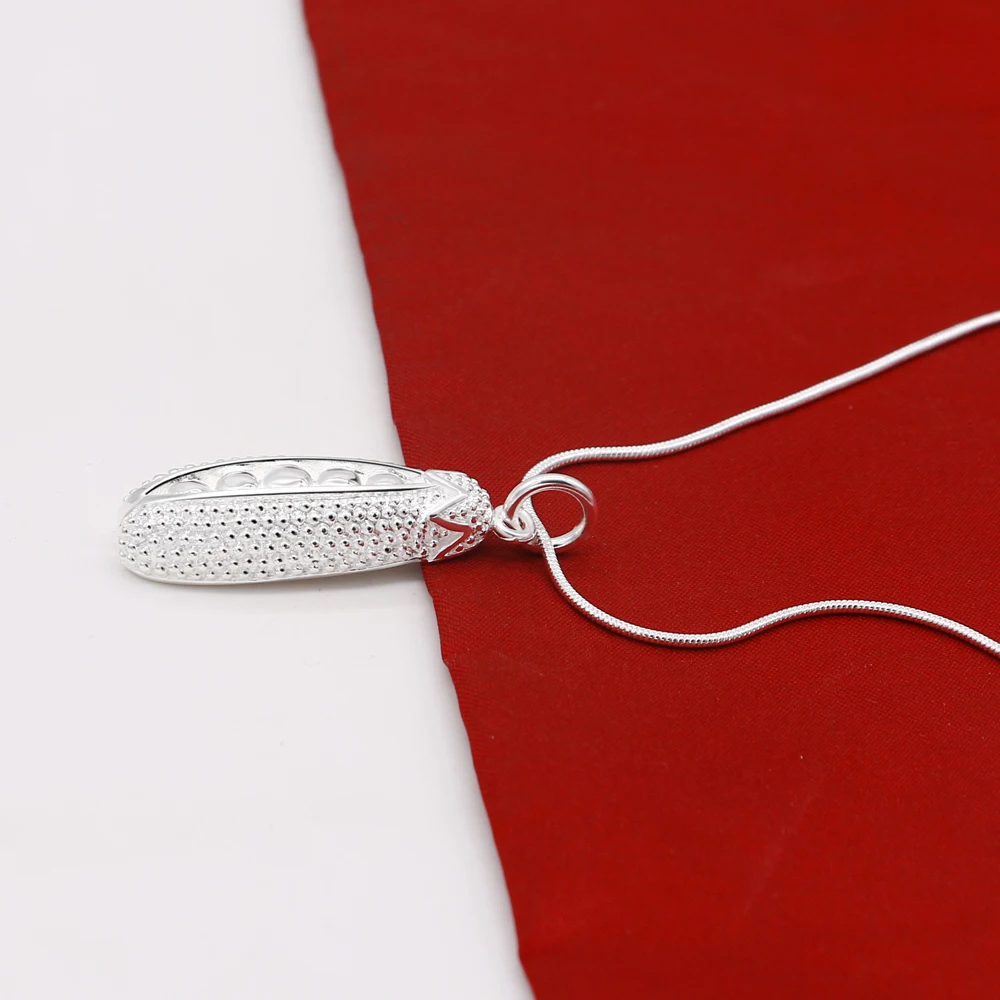 Creative Women's 925 Sterling Silver Necklace Corn Pendant Clavicle Chain 43/46/51cm Size Solid Female Jewelry | Украшения и